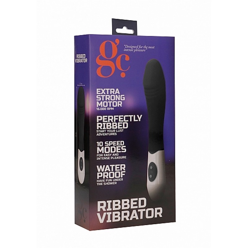 GC. Ribbed Vibrator - Black